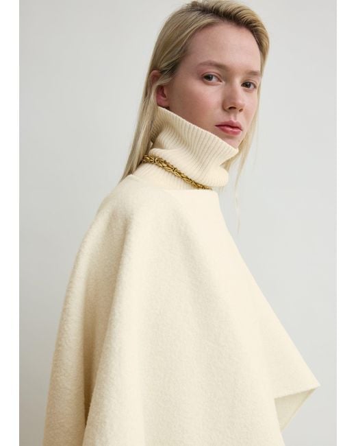 Totême Natural Fringed Poncho
