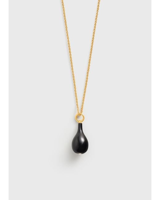 Totême White Medium Onyx Drop Necklace