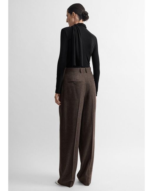 Totême Black High-Waist Trousers