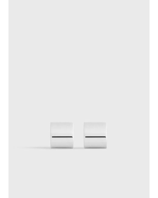 Totême White Petite Signature Hoops