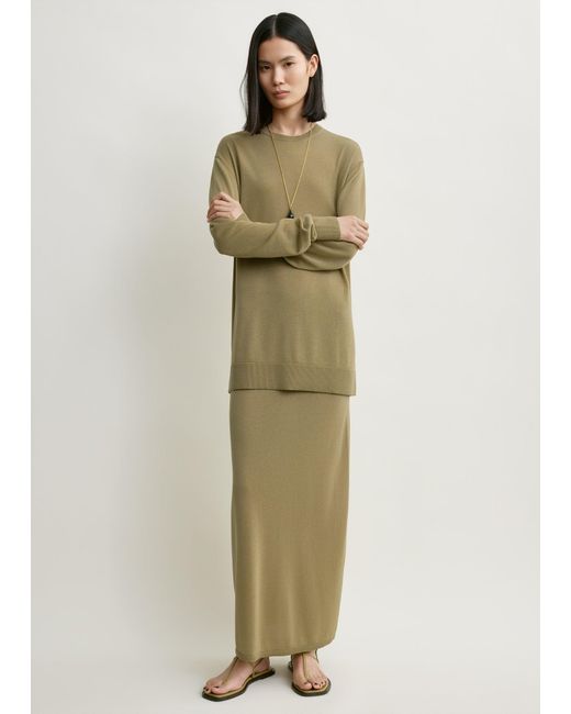 Totême Green Long-Sleeve Tee Knit