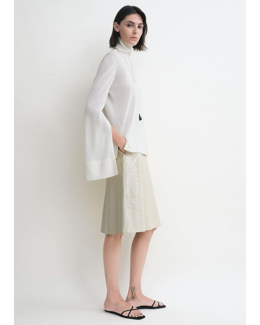 Totême  Natural Croco-Embossed Skirt