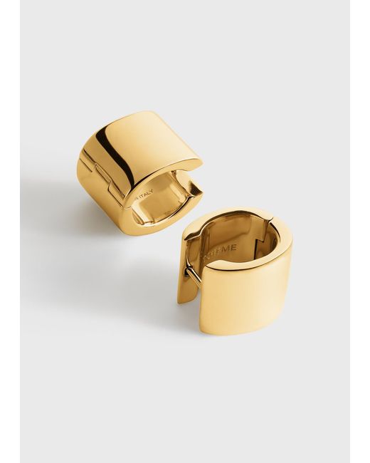 Totême White Petite Signature Hoops