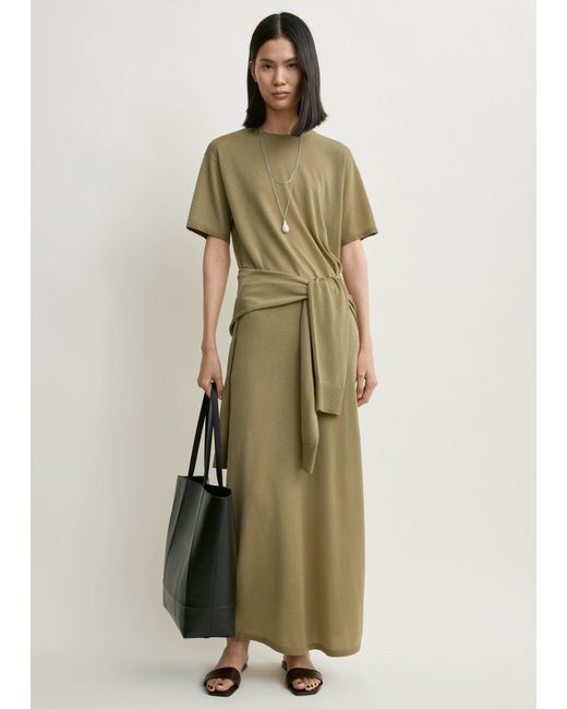 Totême Green Long Knit Skirt