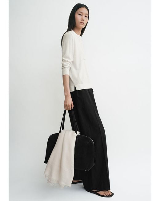 Totême White Wool Silk Knit