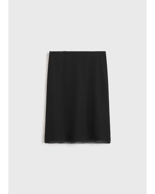 Totême  Black Chiffon Slip Skirt