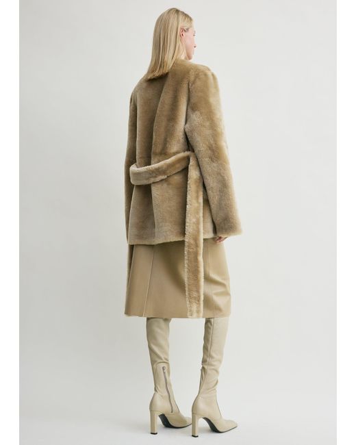 Totême Natural Plush Shearling Jacket