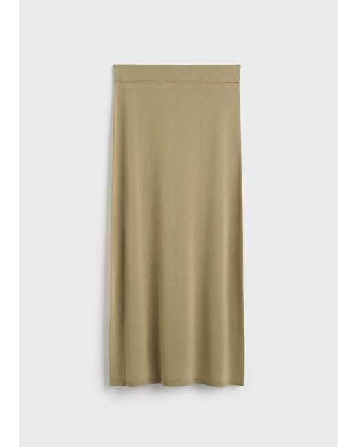 Totême Green Long Knit Skirt