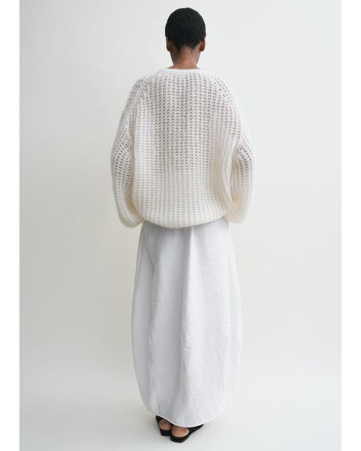 Totême White Puffed Knit Off
