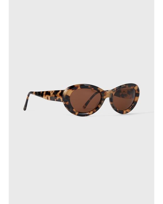 Totême Brown Oval Sunglasses