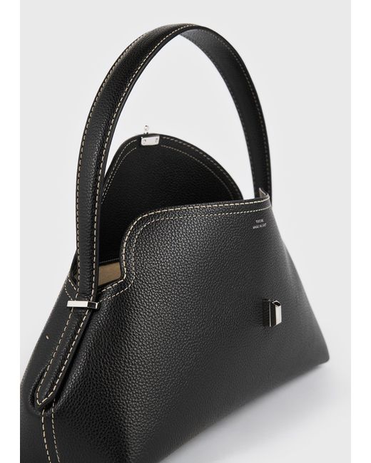 Totême  Black T-Lock Grained-Leather Shoulder