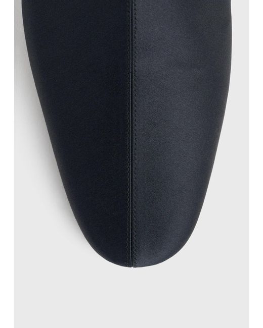Totême  Blue Satin Ankle Boots