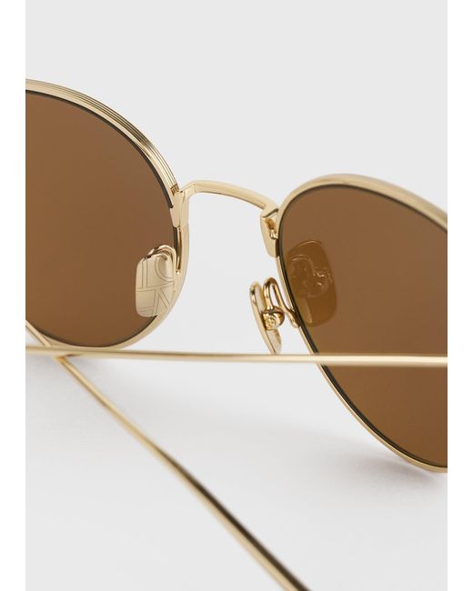 Totême White Round Sunglasses