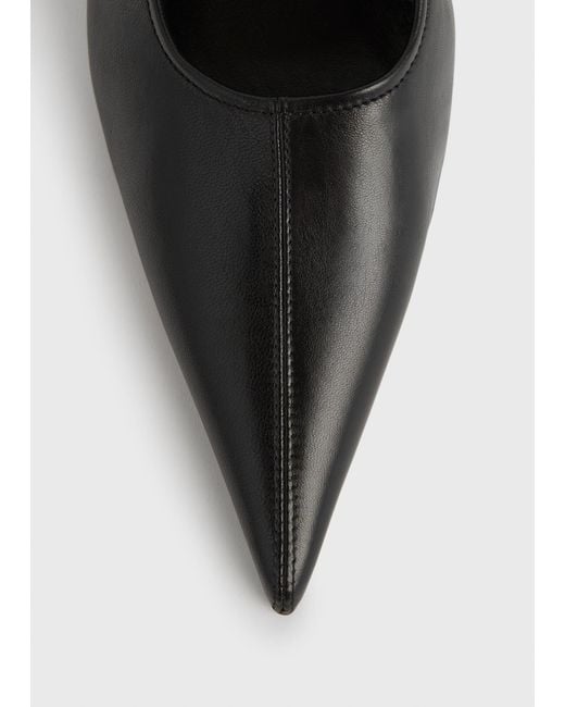 Totême White Sharp Nappa Wedge Pumps