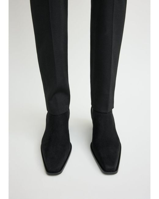 Totême Black Suede City Boots