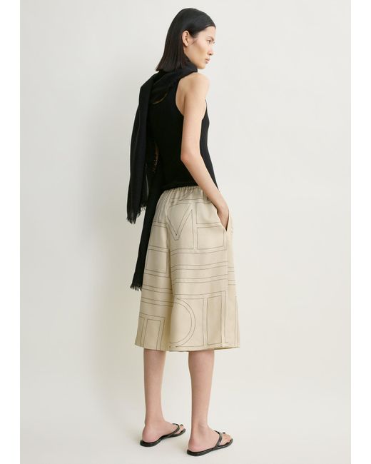 Totême Natural Monogram Silk Pj Culottes