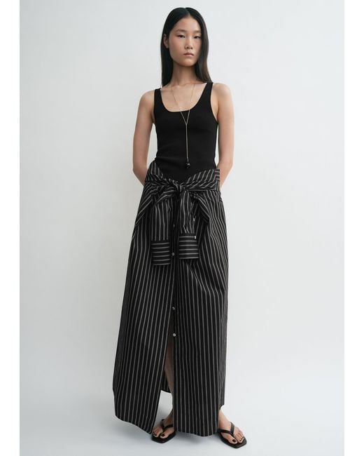 Totême Gray Striped Summer Tunic