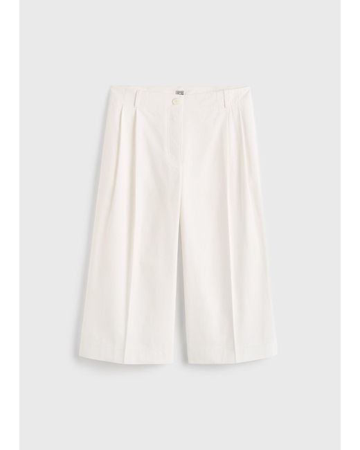 Totême  White Cropped Trousers