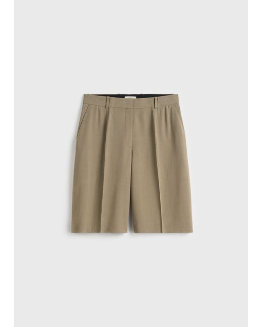 Totême  Gray Wide Fluid Shorts