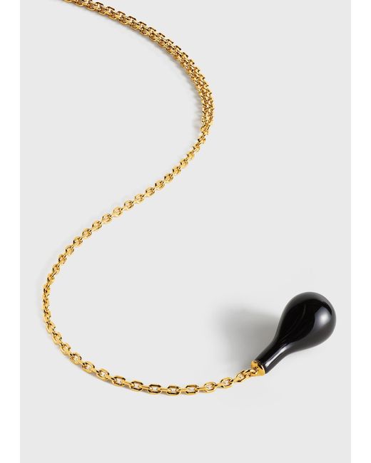 Totême White Onyx Drop Necklace