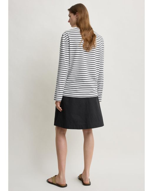 Totême  Gray Stripe Jersey Long-Sleeve Tee