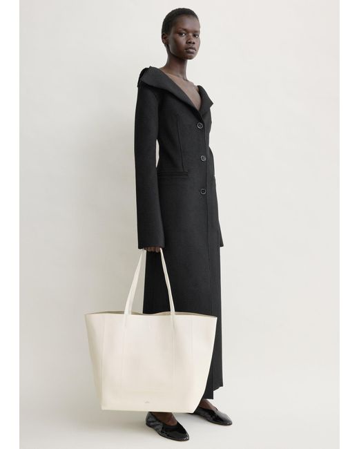 Totême  White Roam Leather Tote