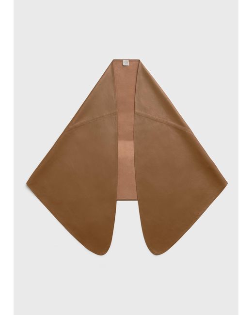 Totême Brown Big Leather Scarf