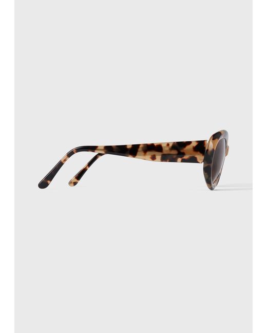 Totême Brown Oval Sunglasses