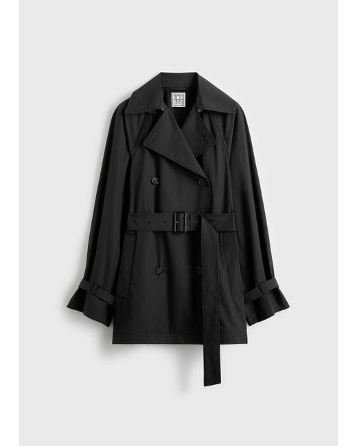 Totême Black Washed Cotton Trench