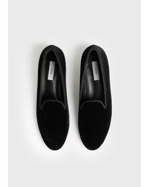 Totême White Velvet Loafers