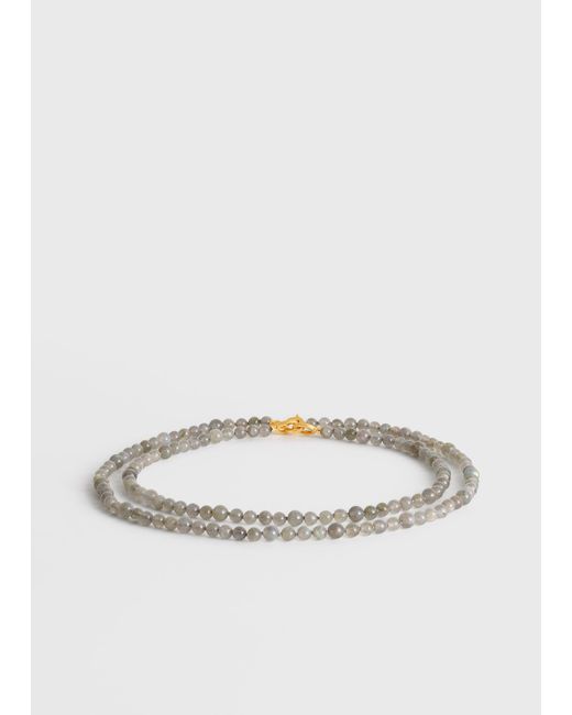 Totême  White Infinity Bead Necklace