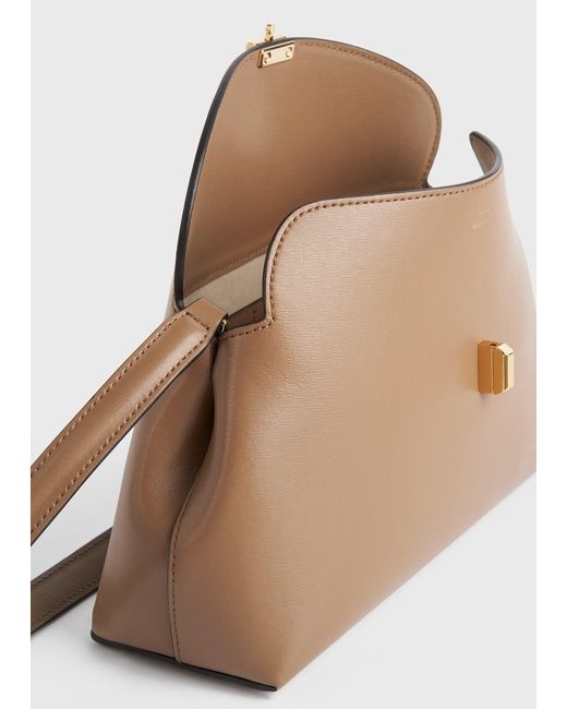 Totême  Natural T-Lock Leather Clutch