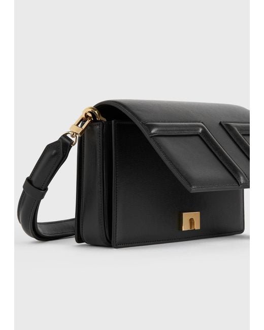 Totême  Black Mini T-Flap Leather Bag