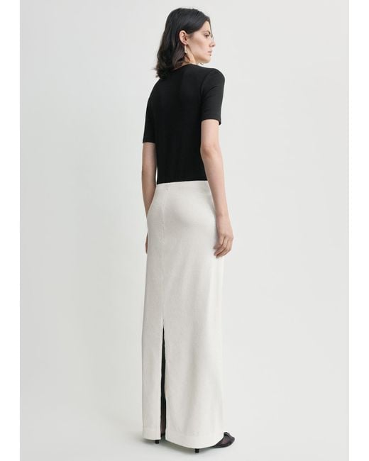 Totême White Sequin Skirt