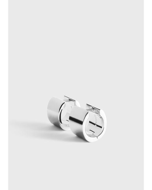 Totême White Petite Signature Hoops