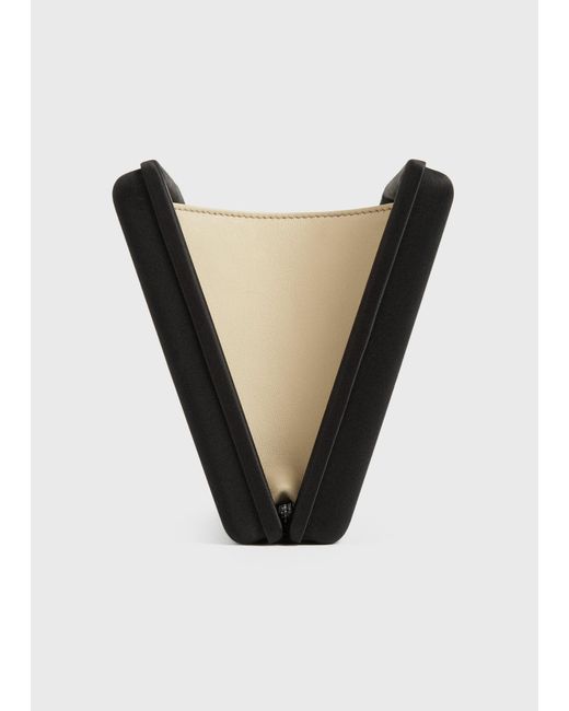Totême Black Satin Box Clutch
