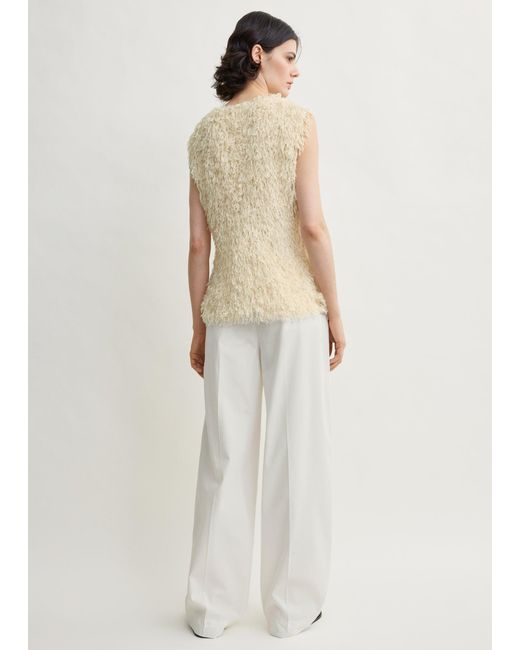 Totême Natural Feathered-Jersey Top