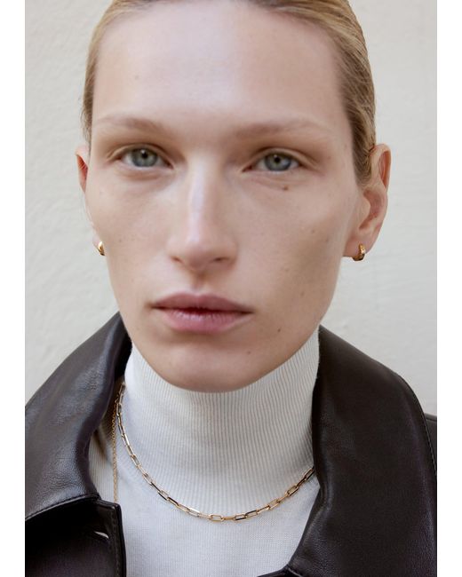 Totême White Crew-Neck Chain 18Kt