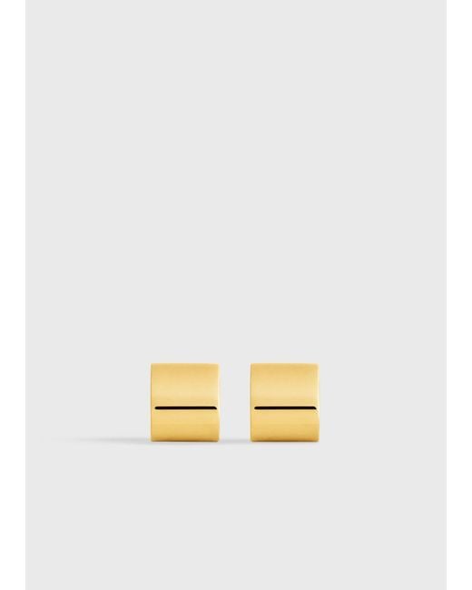 Totême White Petite Signature Hoops