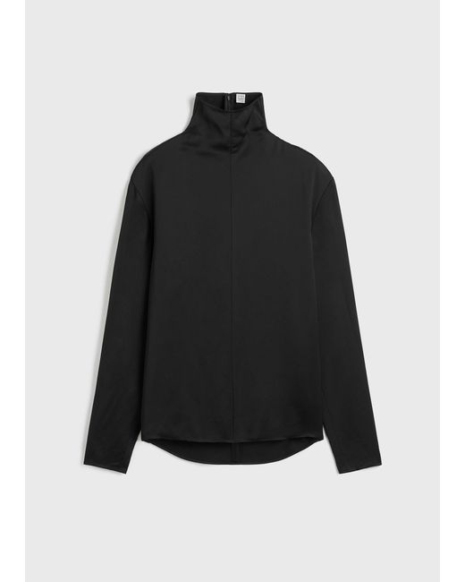 Totême  Black Slouch-Neck Blouse