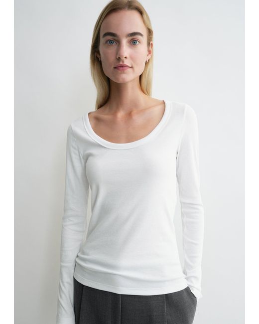 Totême  White Classic Rib Top