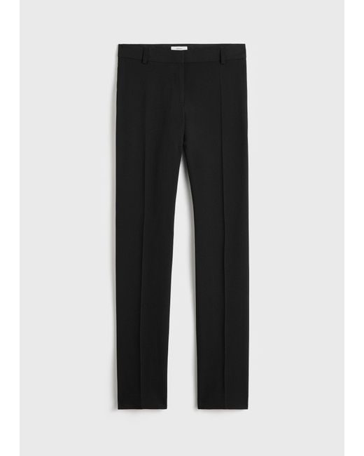 Totême Black Low-Waist Slim Evening Trousers
