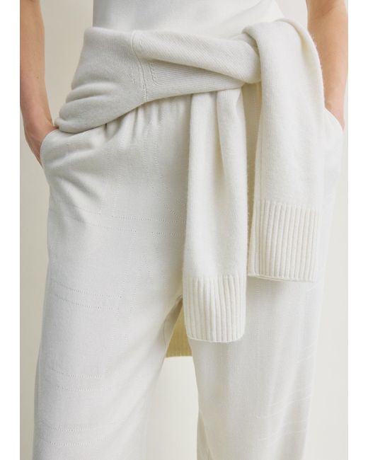 Totême White Monogram Flannel Pj Bottoms