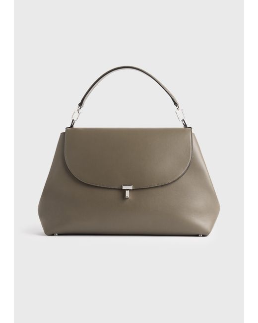 Totême  Natural T-Lock Leather Satchel