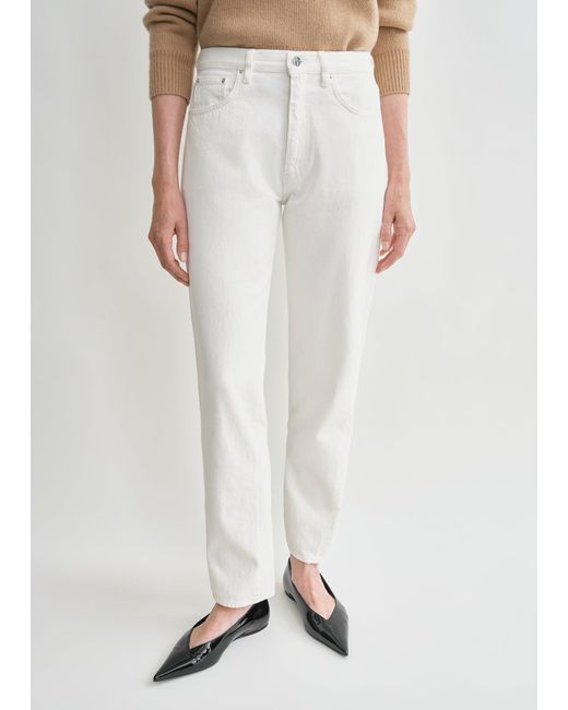 Totême White Twisted Seam Denim