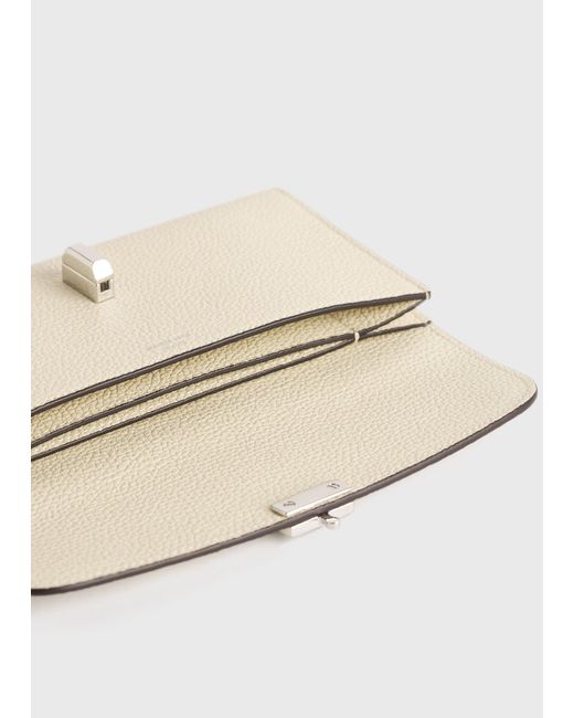 Totême  Natural T-Lock Grained-Leather Wallet