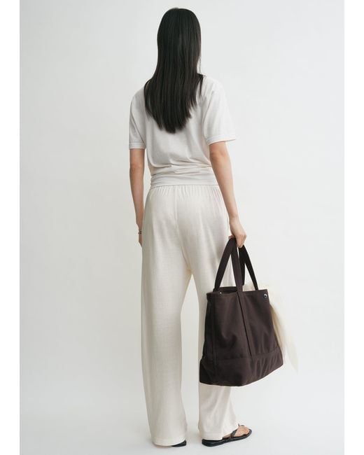 Totême Natural Cotton Silk Pj Bottoms