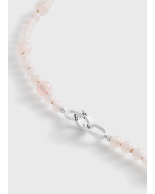 Totême White Infinity Bead Necklace