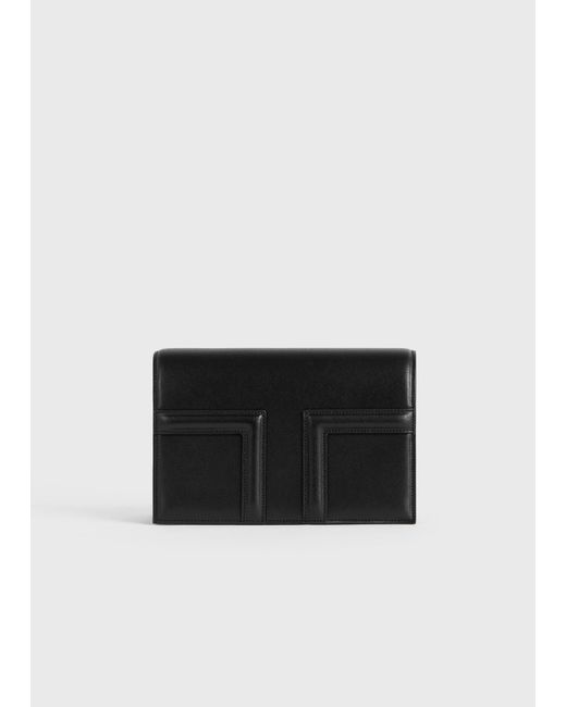Totême  Black Mini T-Flap Leather Bag