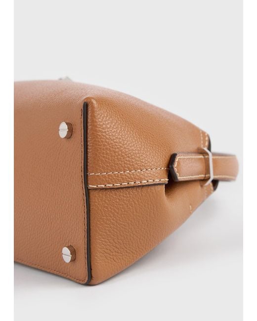 Totême  White T-Lock Grained-Leather Shoulder